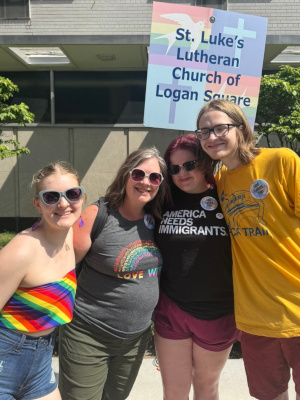 Marchers from St. Luke's Lutheran