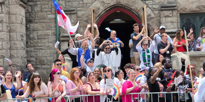 Along the route of Chicago's 
2026 Pride Parade
